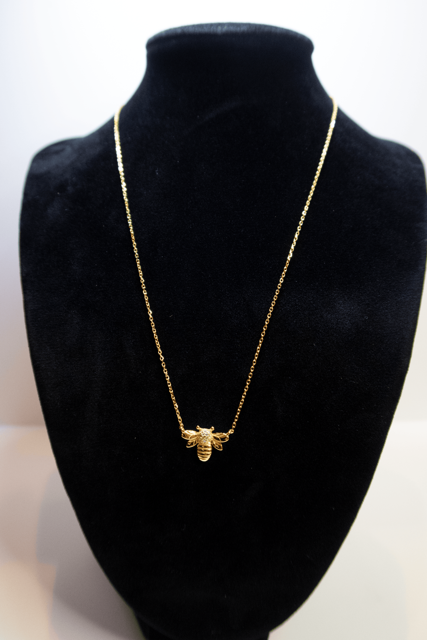 Queen Bee Embellished Necklace - Gold